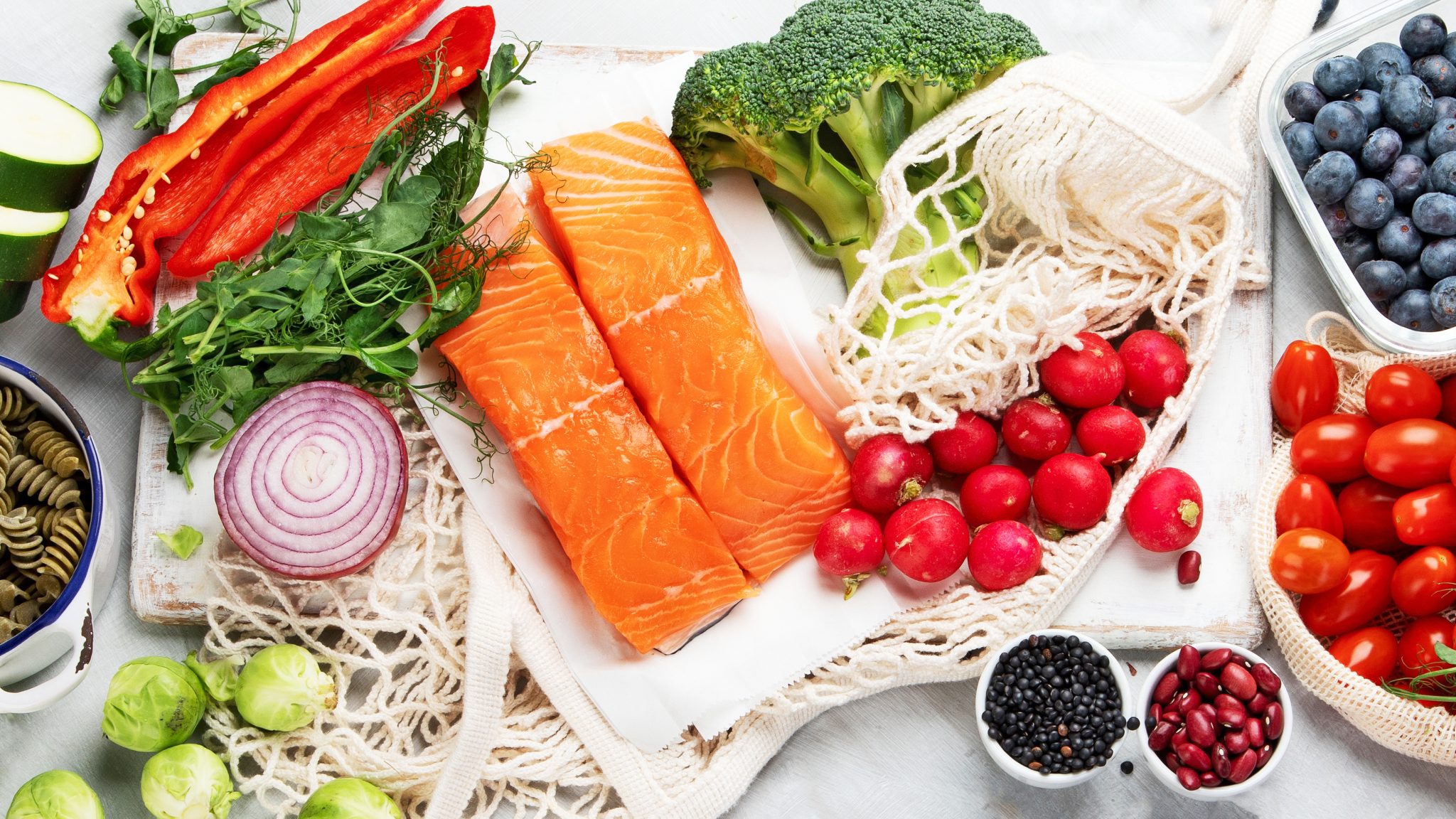 Photo d'aliments sains et bons pour la santé.