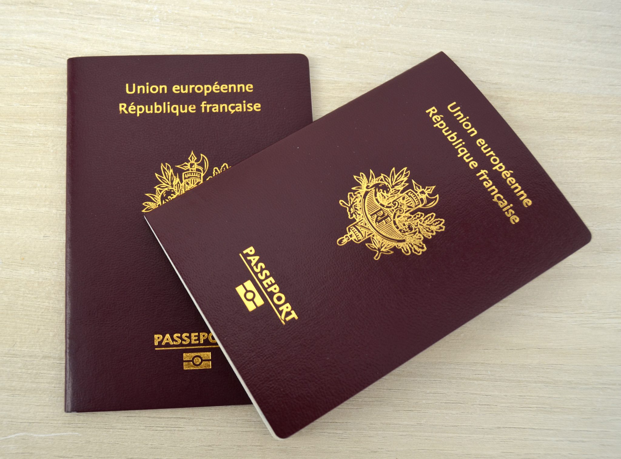 Photo d'un passeport français