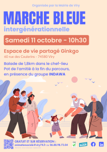 Visuel de la Marche Bleue Intergénérationnelle 2025