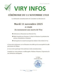Description de la cérémonie du 11 novembre 2025